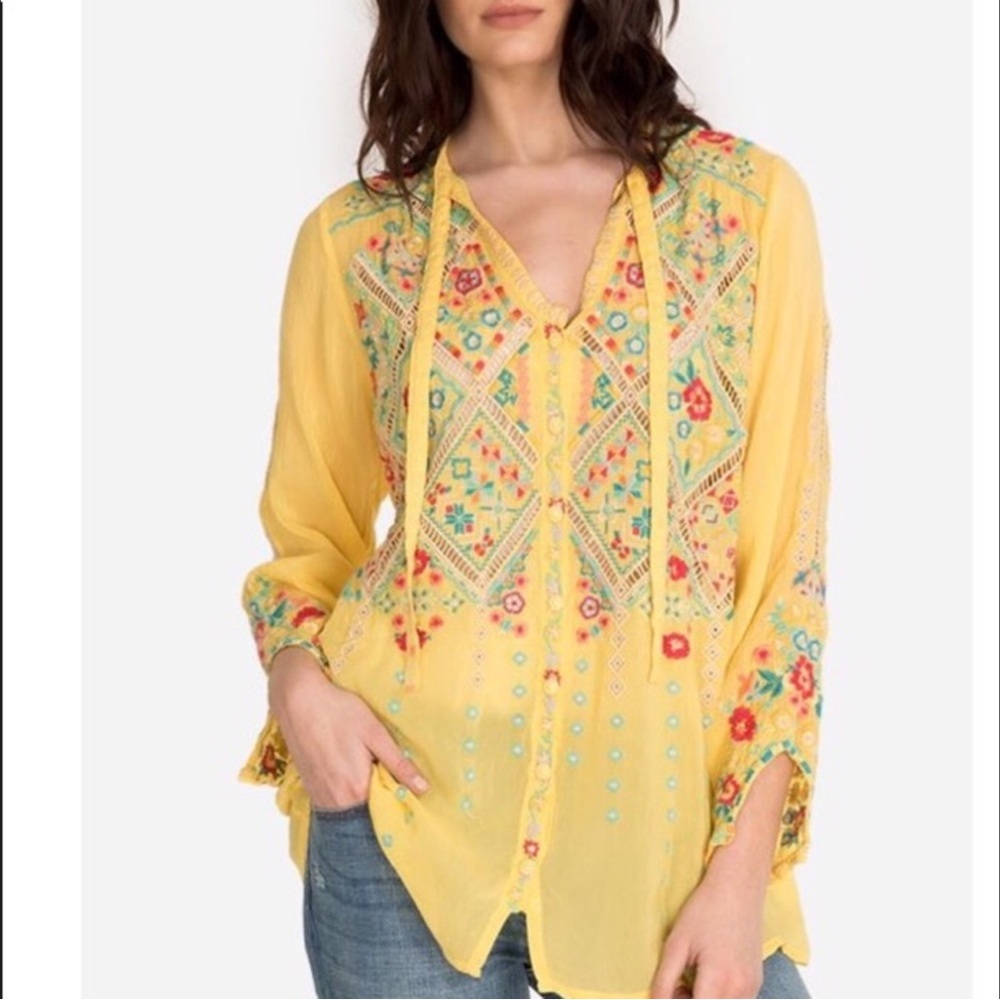 Johnny Was Arges Blouse—Beautiful! NWT